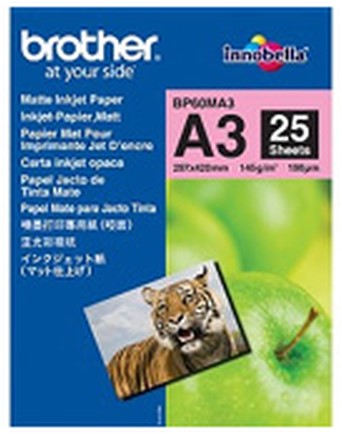 Brother BP60MA3 Inkjet Paper papier voor inkjetprinter A3 (297x420 mm) Mat 25 vel Wit-2