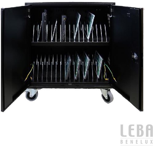 De Charging Cart Leba NoteCart Flex 24 2.0 USB-C 12 watt laptopkar-3