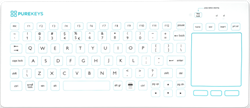Purekeys medisch toetsenbord met touchpad US int.
